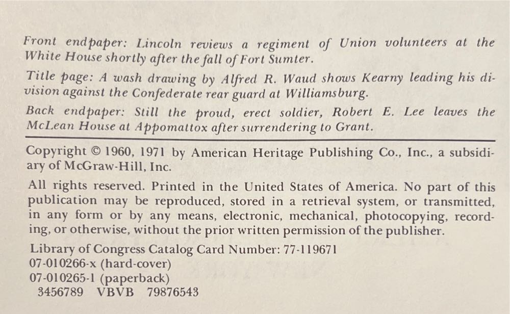 The Civil War - Bruce Catton (American Heritage Press - Hardcover) book collectible [Barcode 9780517294093] - Main Image 3