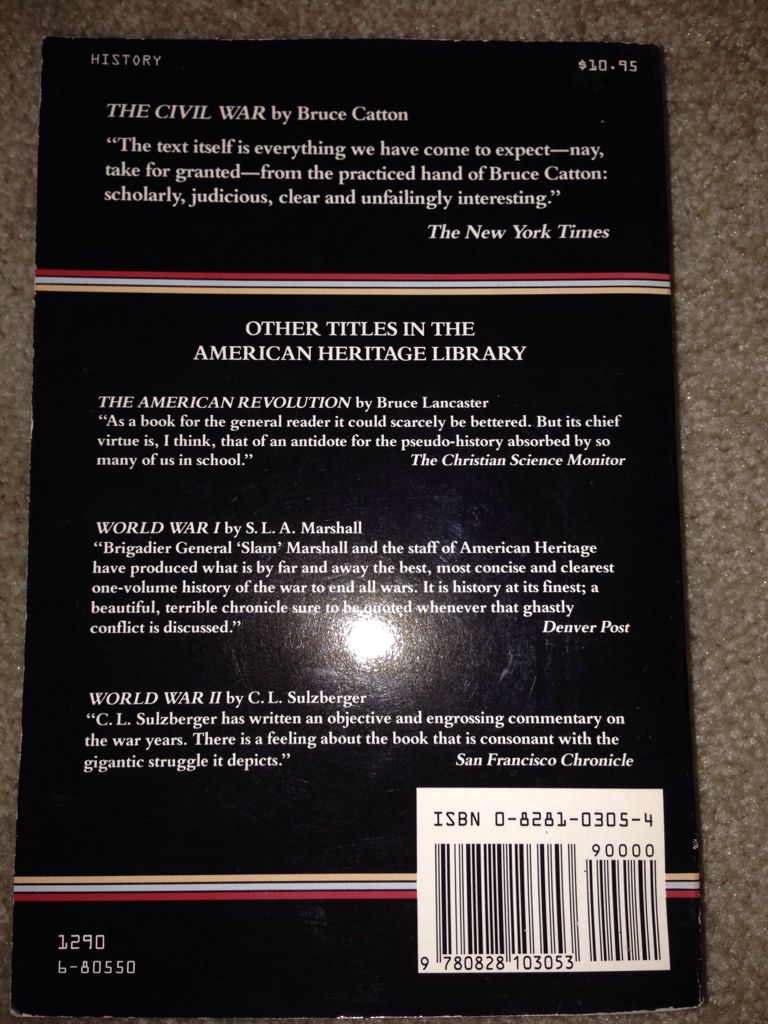 The Civil War - Bruce Catton (Mariner Books - Paperback) book collectible [Barcode 9780828103053] - Main Image 2