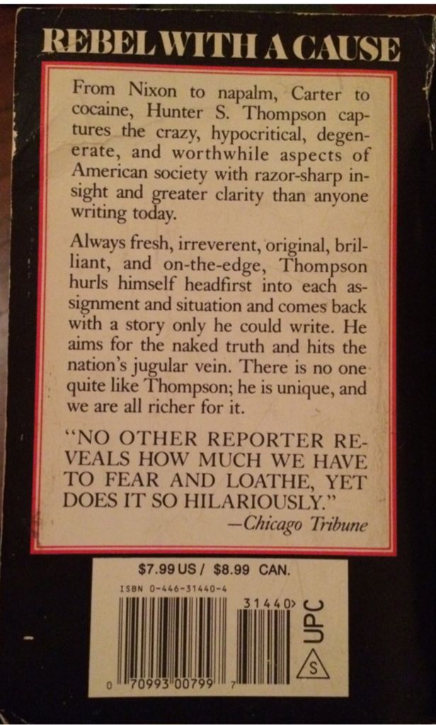 The Great Shark Hunt - Hunter S. Thompson (Grand Central Pub - Paperback) book collectible [Barcode 9780446314404] - Main Image 2