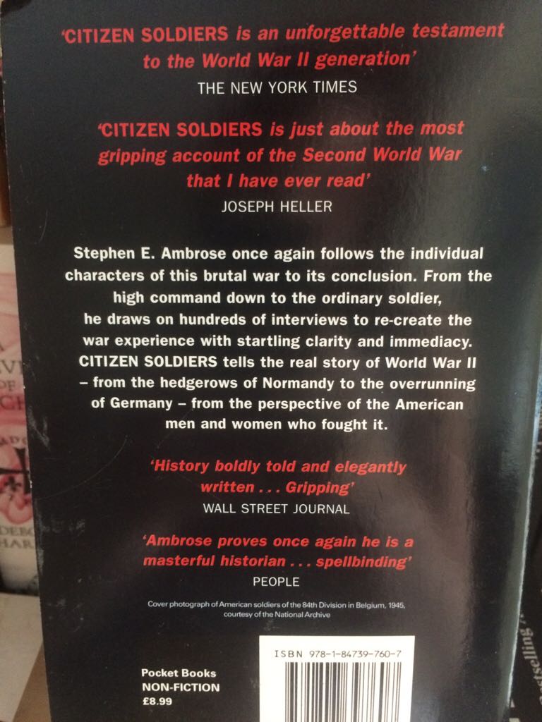 Citizen Soldiers - Stephen E. Ambrose (- Paperback) book collectible [Barcode 9781847397607] - Main Image 2