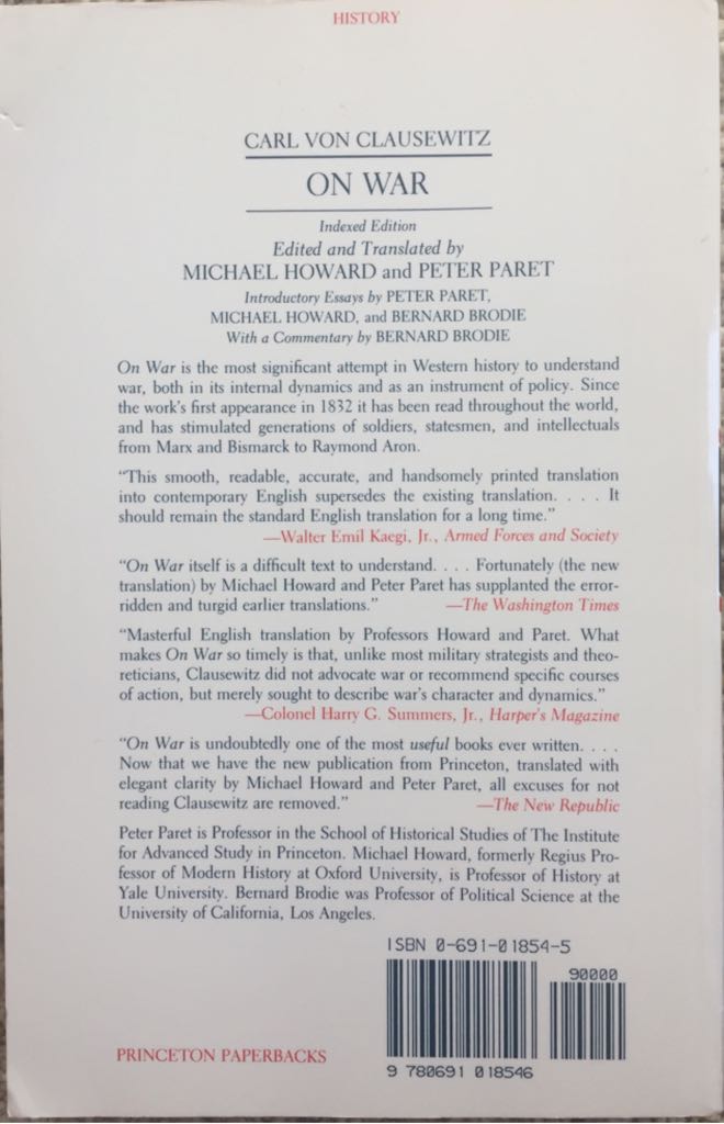 On War - Carl von Clausewitz (Princeton University Press - Hardcover) book collectible [Barcode 9780691018546] - Main Image 2