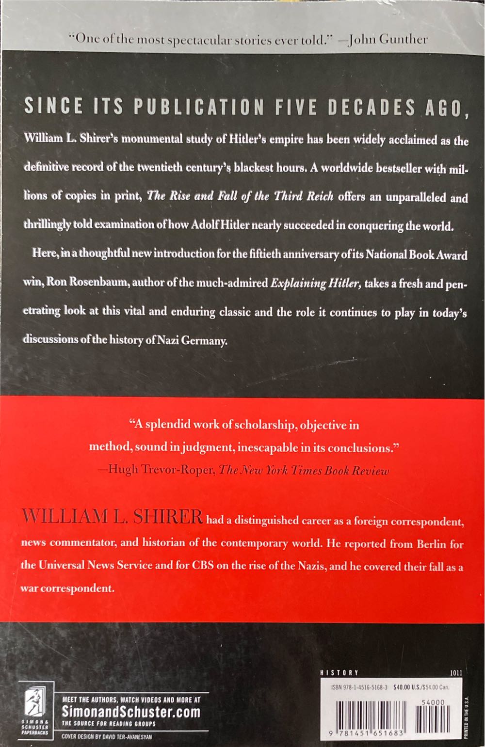 The Rise And Fall Of The Third Reich - Shirer, William L. (Simon and Schuster - Trade Paperback) book collectible [Barcode 9781451651683] - Main Image 2