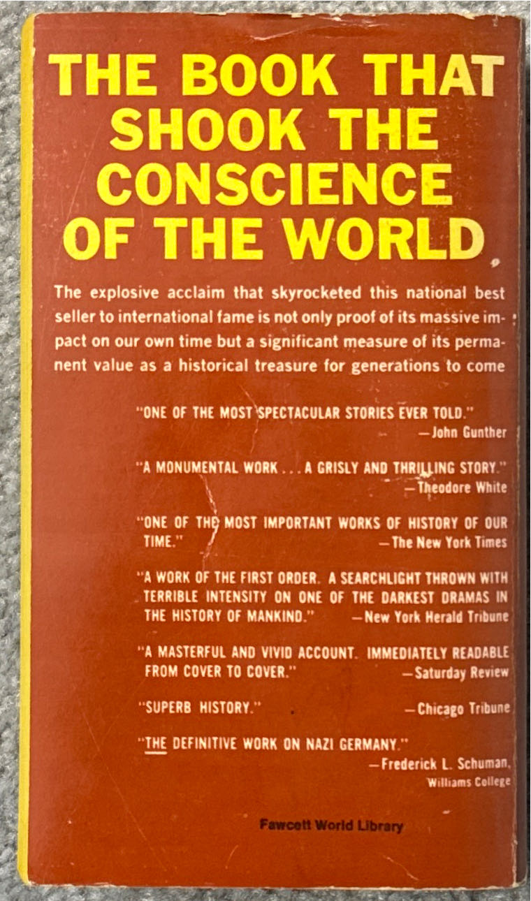 The Rise And Fall Of The Third Reich - William L. Shirer (Fawcett Crest - Paperback) book collectible - Main Image 4