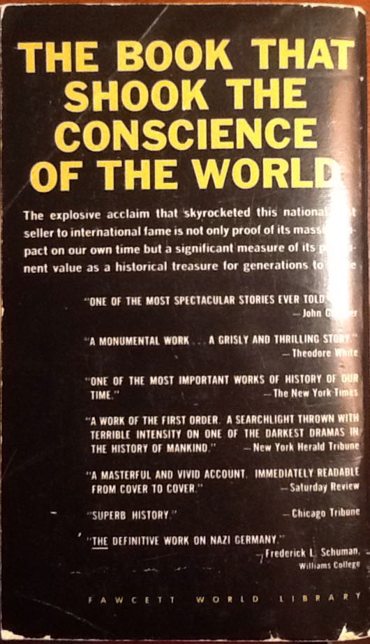 The Rise And Fall Of The Third Reich - William L. Shirer (Crest Books - Paperback) book collectible - Main Image 2