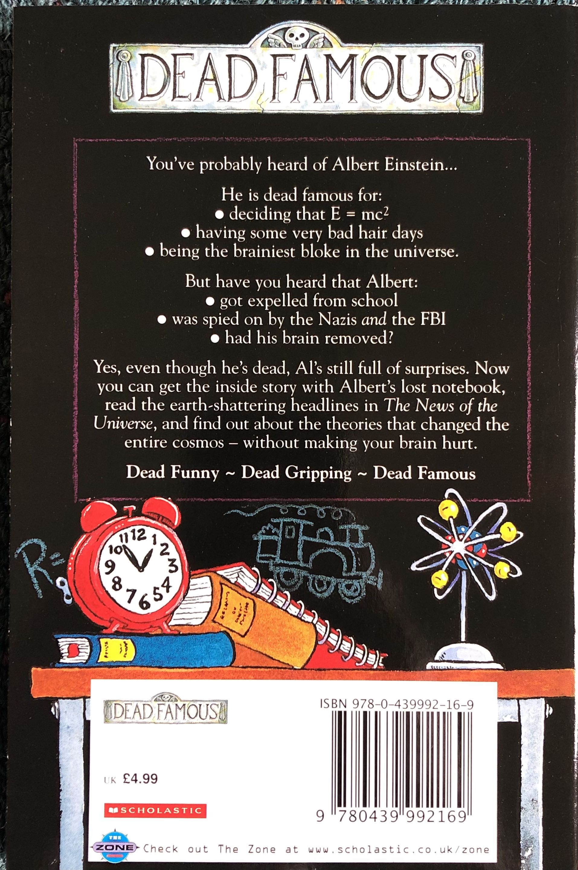 Dead Famous: Albert Einstein And His Inflatable Universe - Philip Reeve (Scholastic Inc. - Paperback) book collectible [Barcode 9780439992169] - Main Image 2