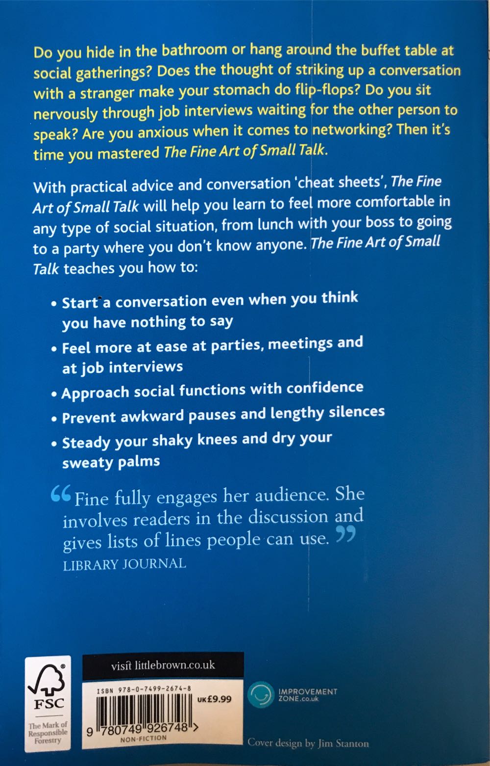 The Fine Art Of Small Talk - Debra Fine (Little Brown Uk) book collectible [Barcode 9780749926748] - Main Image 2