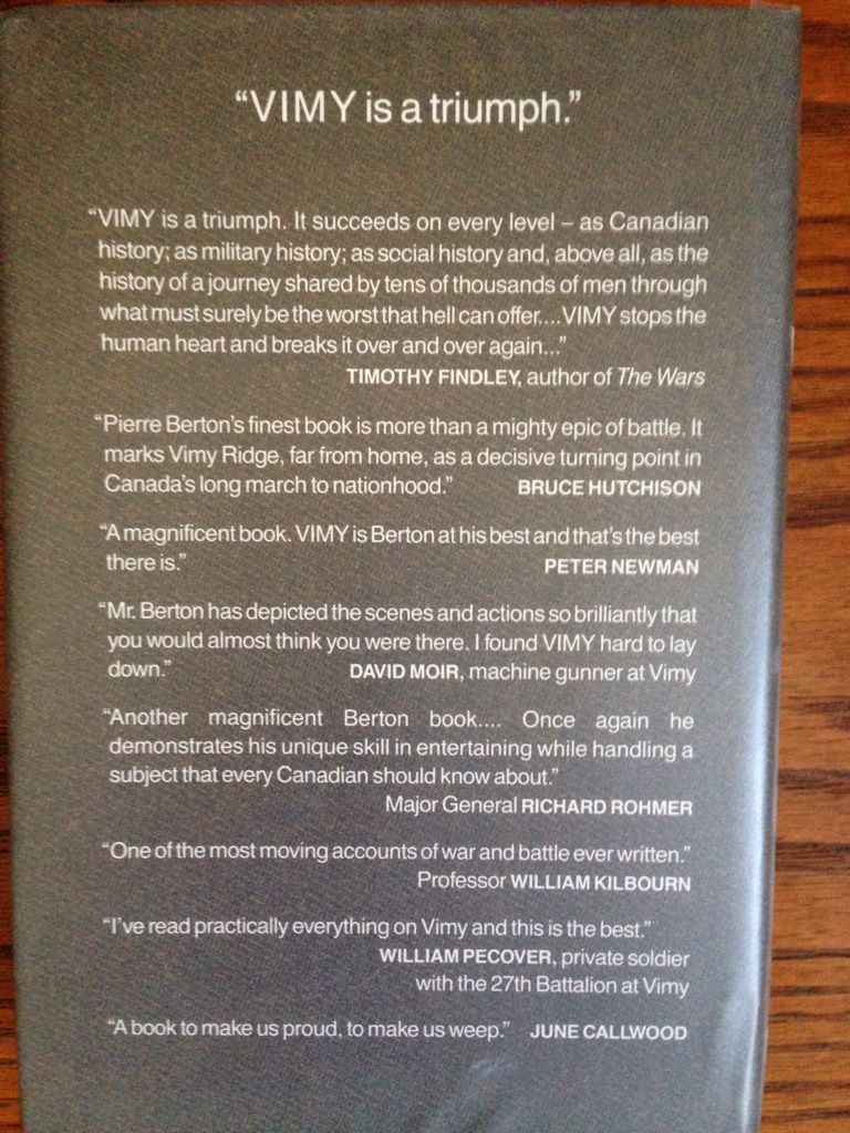 Vimy - Tim Cook (McClelland and Stewart - Hardcover) book collectible [Barcode 9780771013393] - Main Image 2