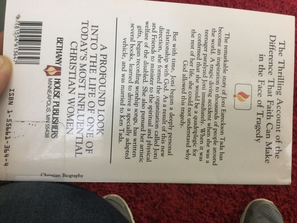 Joni Eareckson Tada - Kathleen White (Bethany House Pub - Paperback) book collectible [Barcode 9781556613647] - Main Image 2