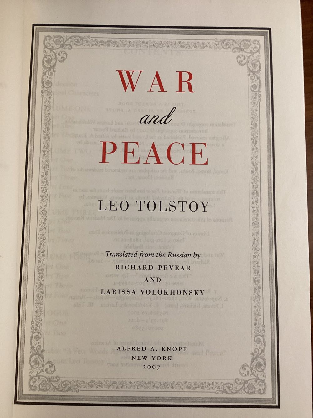 War and Peace - Leo Tolstoy (Alfred A. Knopf - Hardcover) book collectible [Barcode 9780307266934] - Main Image 3