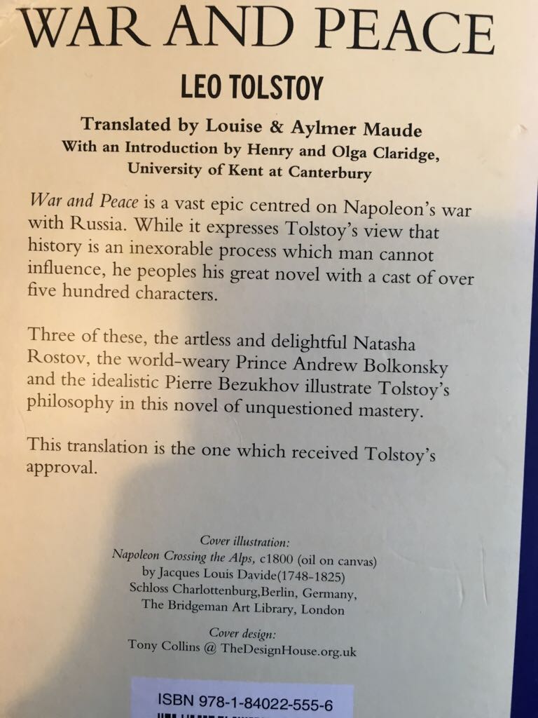 War And Peace - Leo Tolstoy (Wordsworth - Paperback) book collectible [Barcode 9781840225556] - Main Image 2