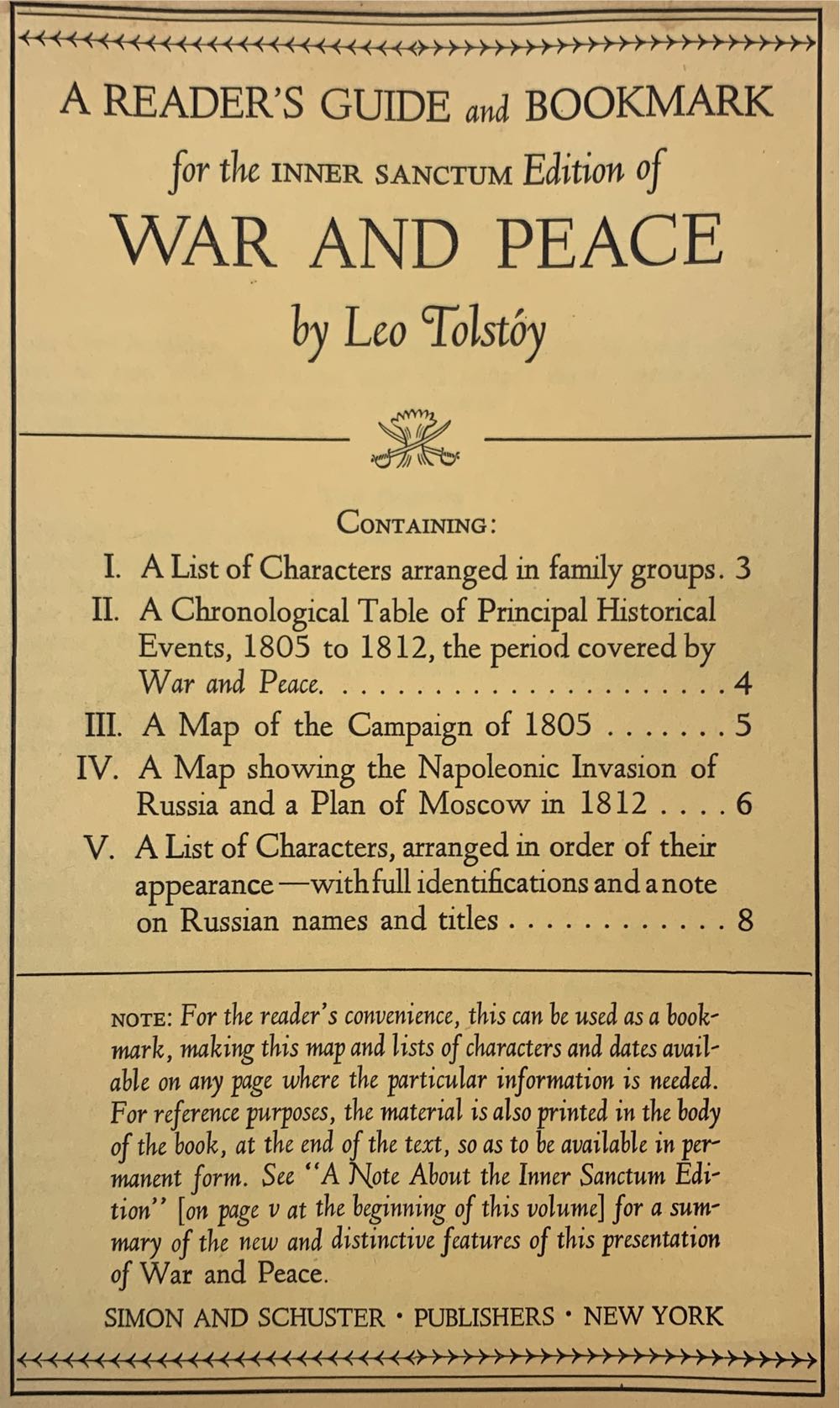War And Peace - Leo Tolstoy (Simon and Schuster - Hardcover) book collectible - Main Image 3