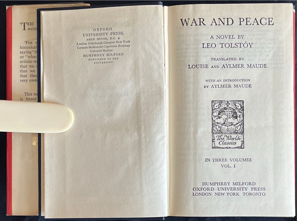 War And Peace - Leo Tolstoy (Oxford World Classics - Hardcover) book collectible - Main Image 4