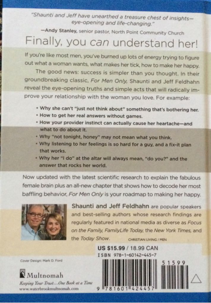 For Men Only - Mitch Finley (Multnomah - Hardcover) book collectible [Barcode 9781601424457] - Main Image 2