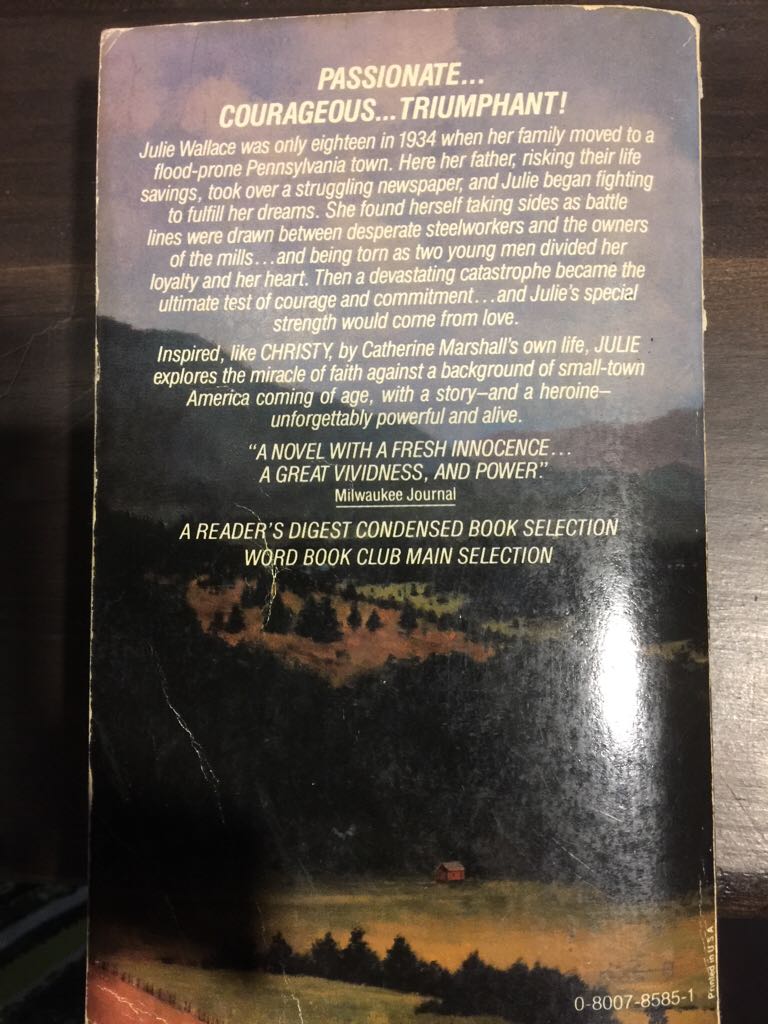 Julie - Catherine Marshall (Avon Books - Mass Market Paperback) book collectible [Barcode 9780800785857] - Main Image 2