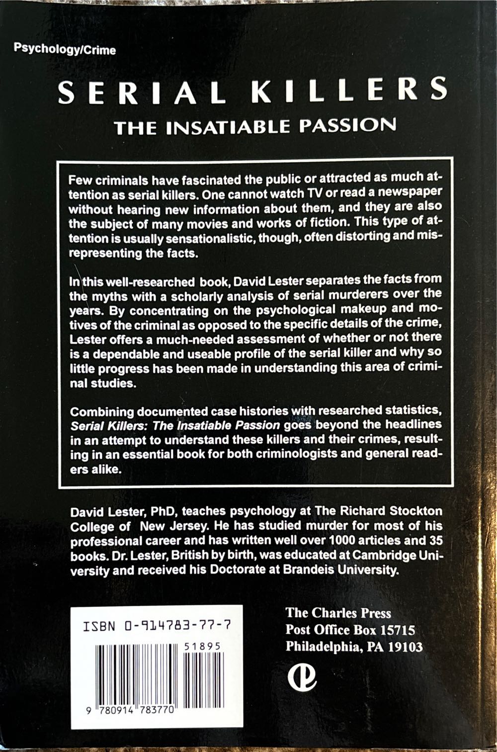 Serial Killers - William Murray (Floris Books - Paperback) book collectible [Barcode 9780914783770] - Main Image 2
