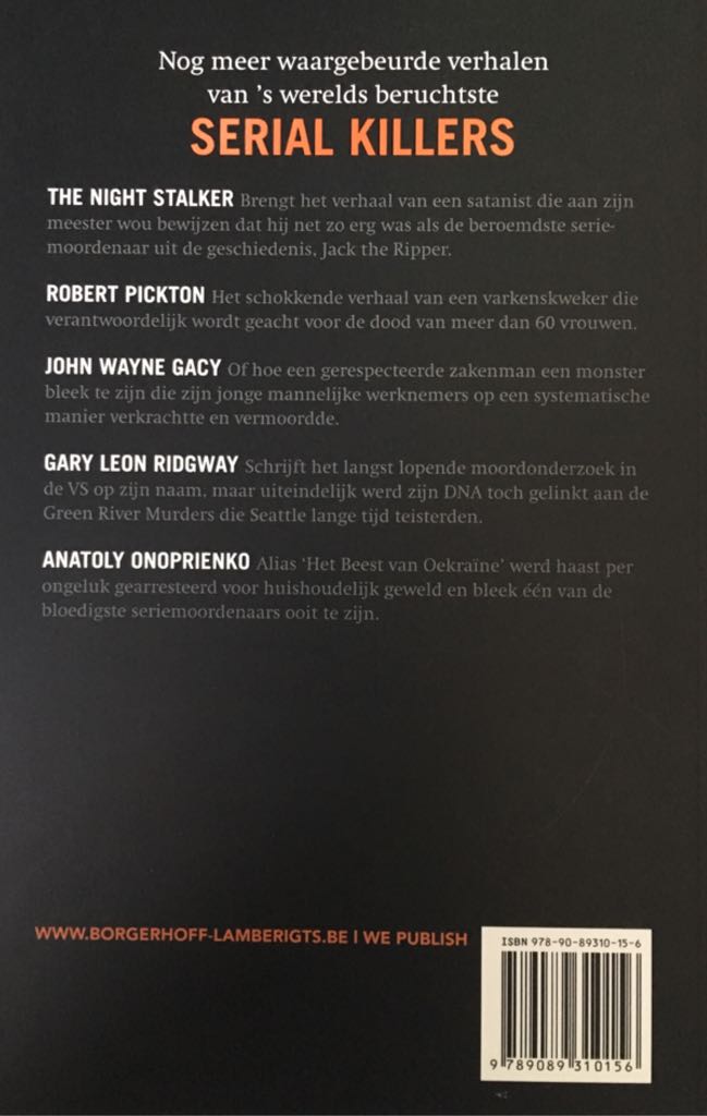 Serial Killers - Brian Innes (Borgerhoff & Lamberigts) book collectible [Barcode 9789089310156] - Main Image 2