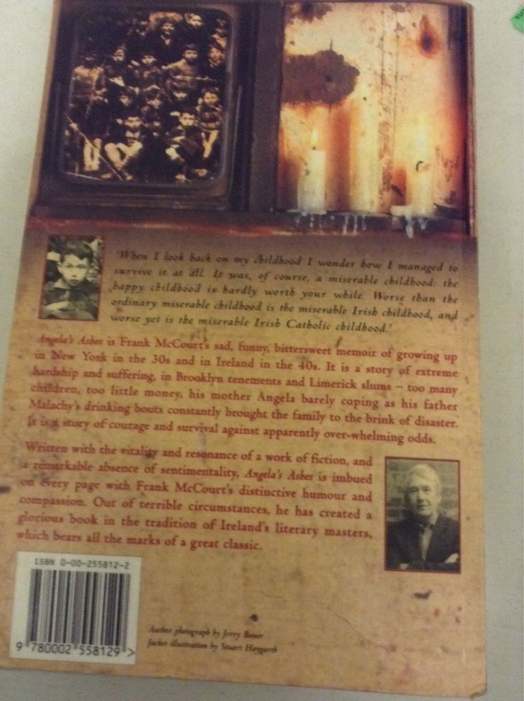 Angela’s Ashes - Frank McCourt (Harper Collins Publisher - Paperback) book collectible [Barcode 9780002558129] - Main Image 2