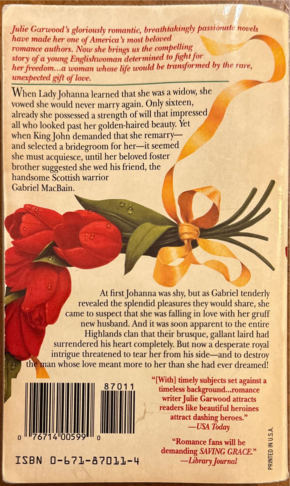 Saving Grace-discarded - Julie Garwood (Pocket Books - Paperback) book collectible [Barcode 9780671870119] - Main Image 2