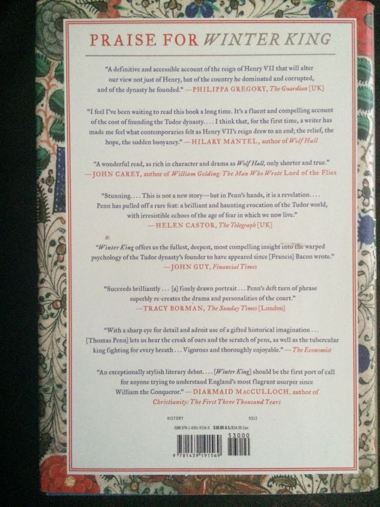 Winter King - Thomas Penn (Simon & Schuster - Paperback) book collectible [Barcode 9781439191569] - Main Image 2