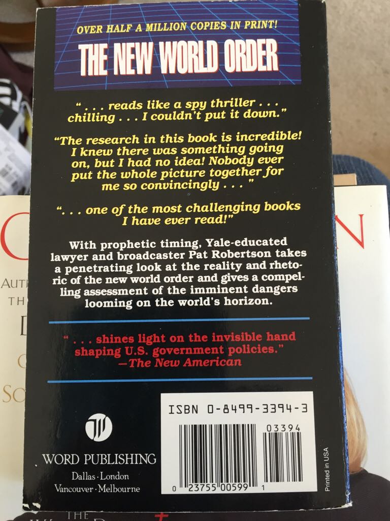 The New World Order - Robertson (Thomas Nelson Publishers - Paperback) book collectible [Barcode 9780849933943] - Main Image 2