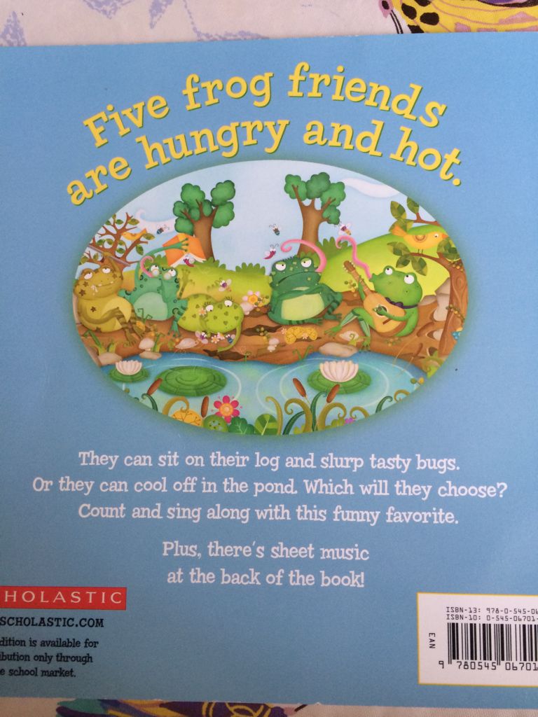 Five Green And Speckled Frogs - Sing and Read Storybook (Scholastic Inc. - Paperback) book collectible [Barcode 9780545067010] - Main Image 2