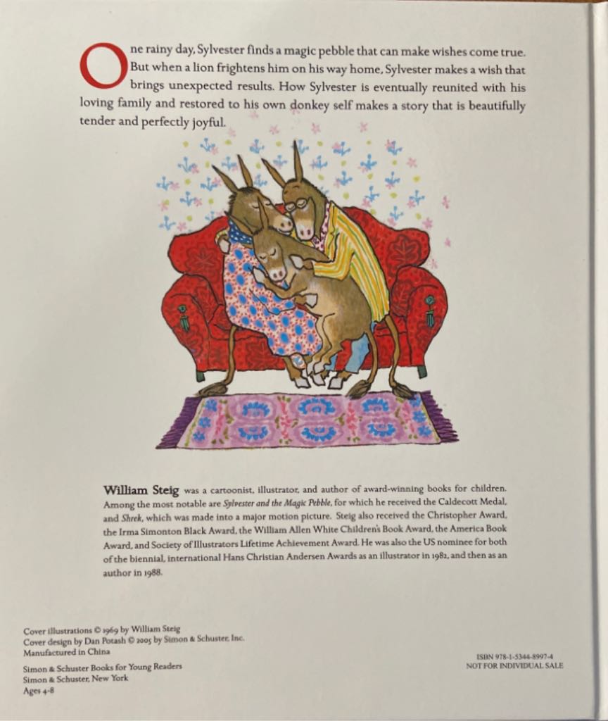Sylvester and the Magic Pebble - William Steig (Simon & Schuster Books for Young Readers - Hardcover) book collectible [Barcode 9781416902065] - Main Image 2