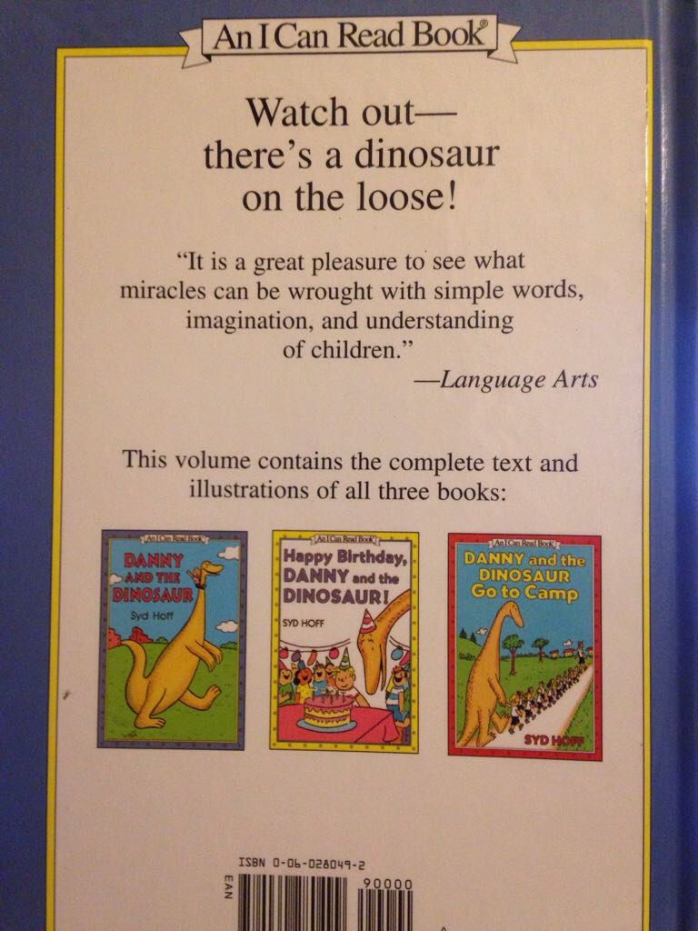 I Can Read 0: Danny And The Dinosaur Treasury - Danny & the Dinosaur, Happy Birthday, Go to Camp - WPA 2nd Grade - Syd Hoff (Harper Collins - Hardcover) book collectible [Barcode 9780060280499] - Main Image 2