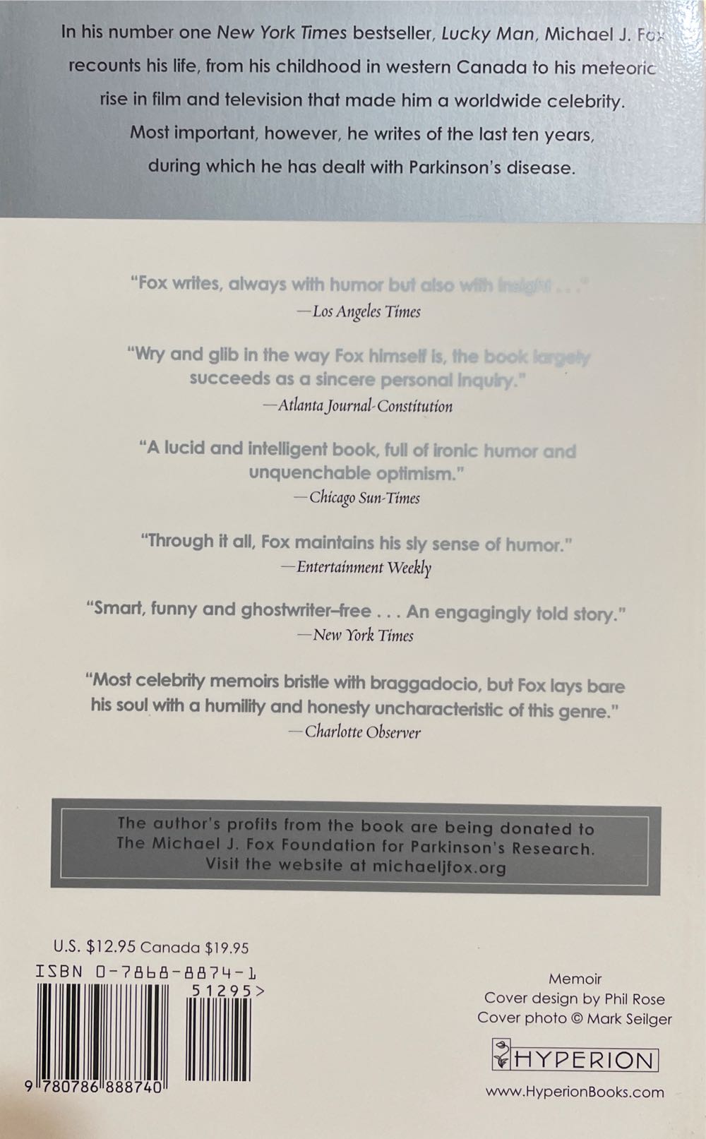 Lucky Man - Michael J. Fox (Hyperion - eBook) book collectible [Barcode 9780786888740] - Main Image 2