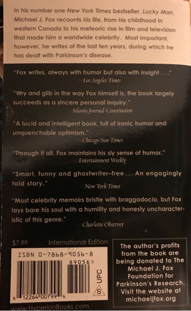 Lucky Man - J. Fox book collectible [Barcode 9780786890569] - Main Image 2