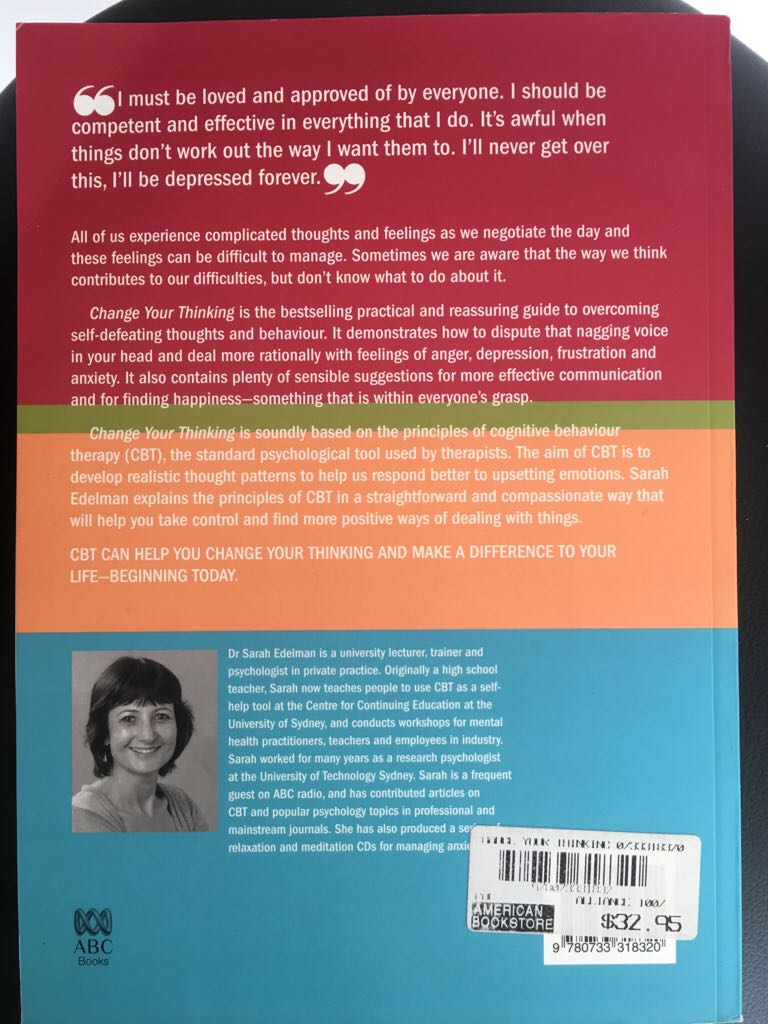 Change Your Thinking - Sarah Edelman book collectible [Barcode 9780733318320] - Main Image 2