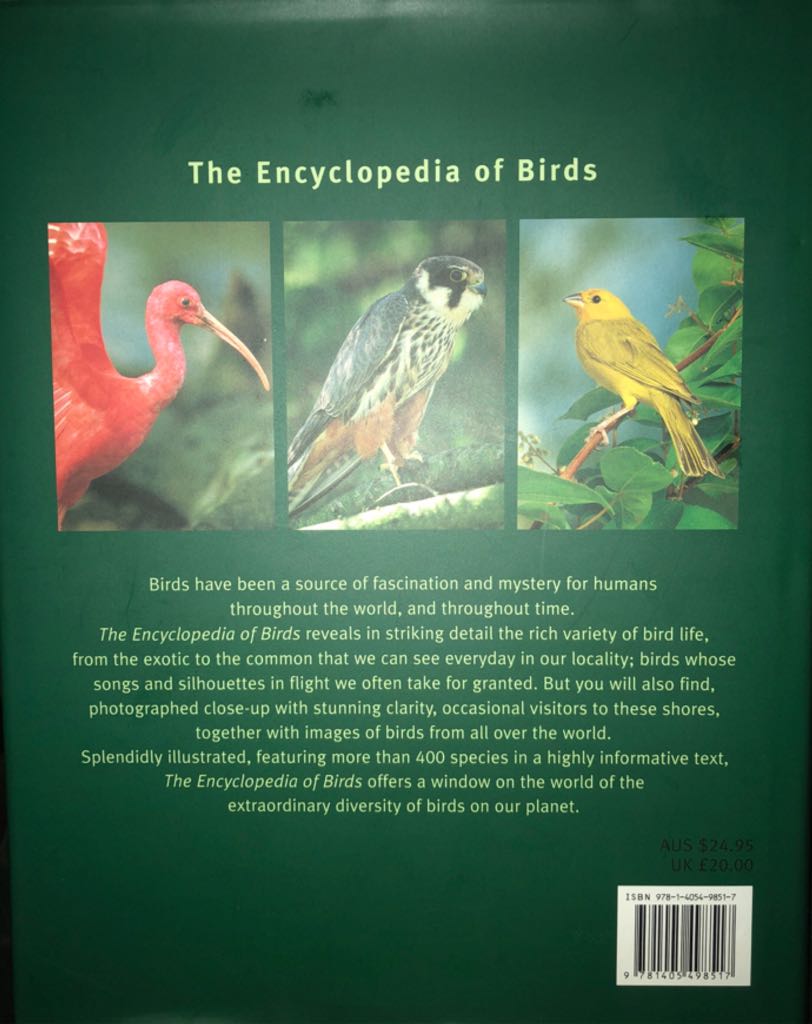 Encyclopedia Of Birds, The - Karen McGhee (Parragon - Hardcover) book collectible [Barcode 9781405498517] - Main Image 2