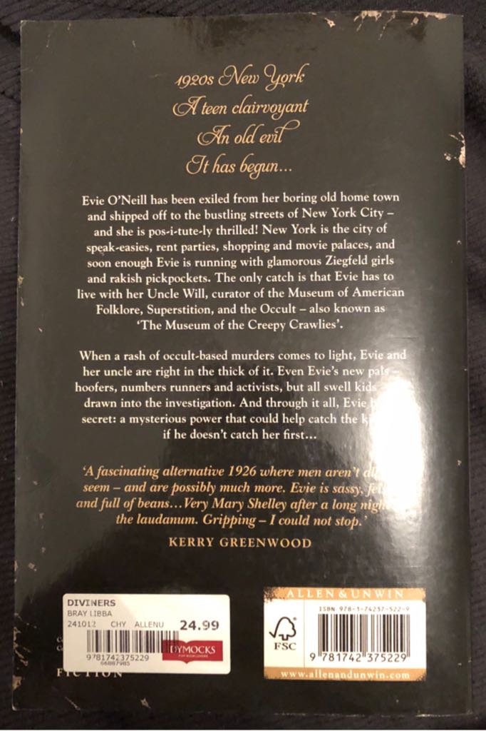 The Diviners  (Allen And Unwin - Paperback) book collectible [Barcode 9781742375229] - Main Image 2