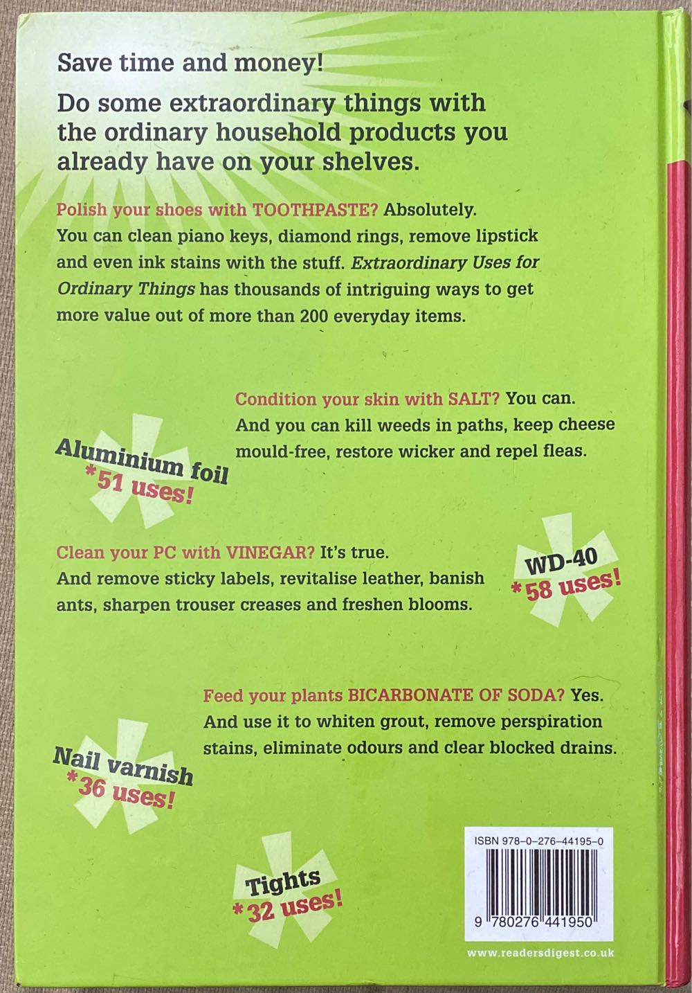 Extraordinary Uses For Ordinary Things - Don Ernest (Readers Digest - Hardcover) book collectible [Barcode 9780276441950] - Main Image 2