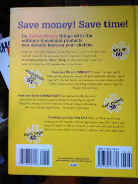 * Extraordinary Uses for Ordinary Things - Reader’s Digest (Readers Digest - Hardcover) book collectible [Barcode 9780762107056] - Main Image 2