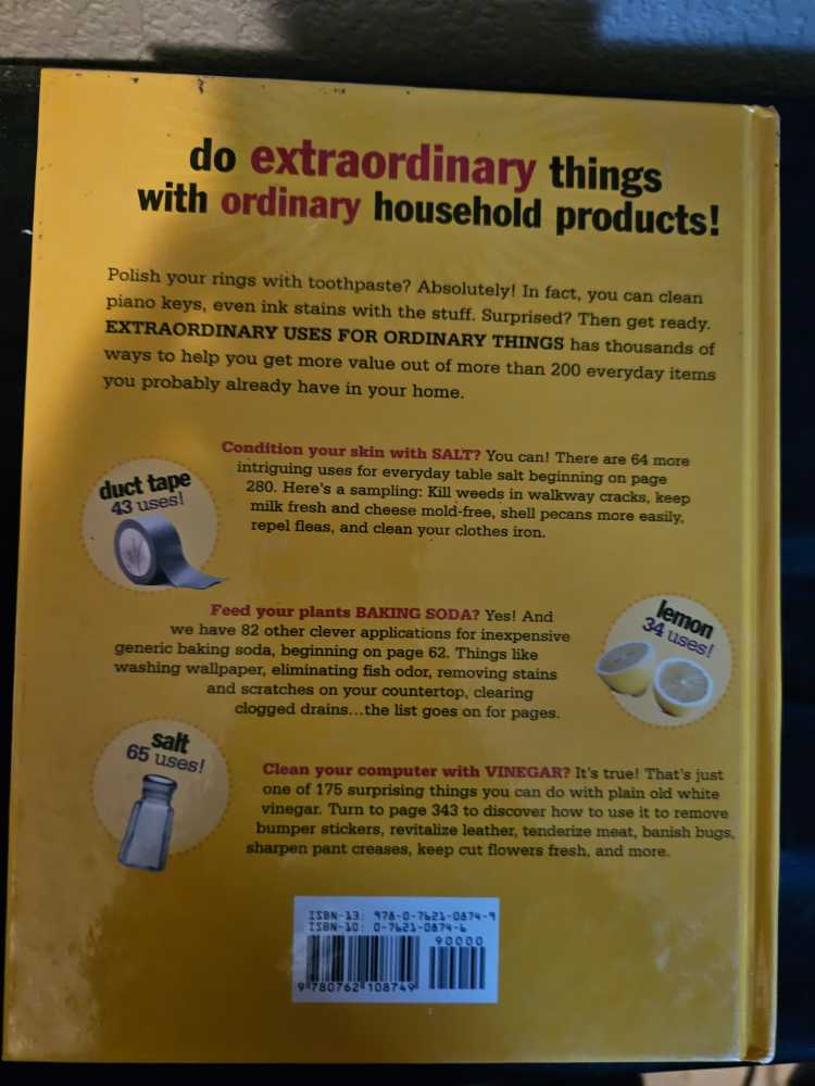 Extraordinary Uses For Ordinary Things - Reader’s Digest book collectible [Barcode 9780762108749] - Main Image 2