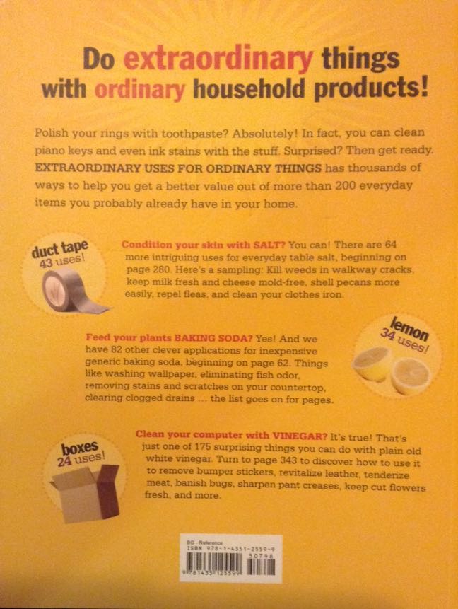 Extraordinary Uses for Ordinary Things - Don Earnest (Reader’s Digest - Paperback) book collectible [Barcode 9781435125599] - Main Image 2