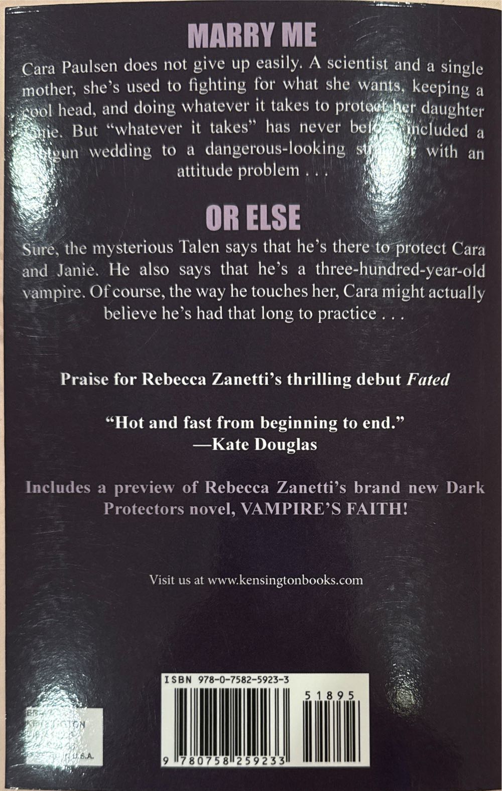 Fated - Rebecca Zanetti (Brava - Paperback) book collectible [Barcode 9780758259233] - Main Image 2