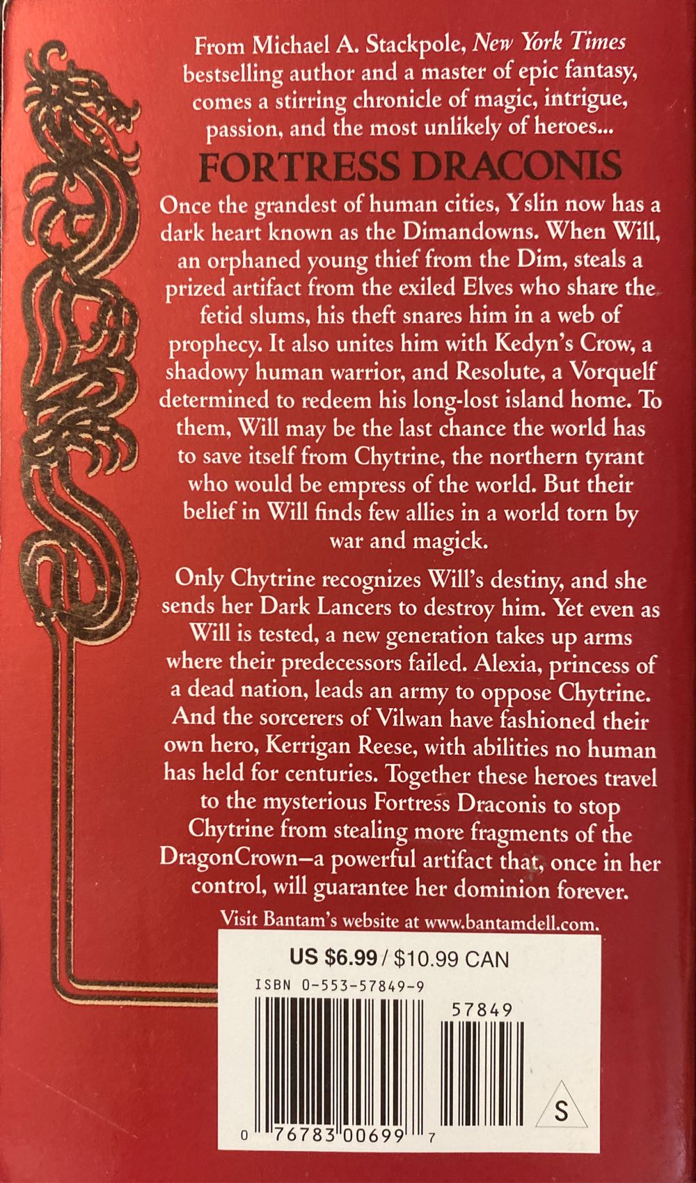 Fortress Draconis - Michael A. Stackpole (Bantam Spectra - Paperback) book collectible [Barcode 9780553578492] - Main Image 2