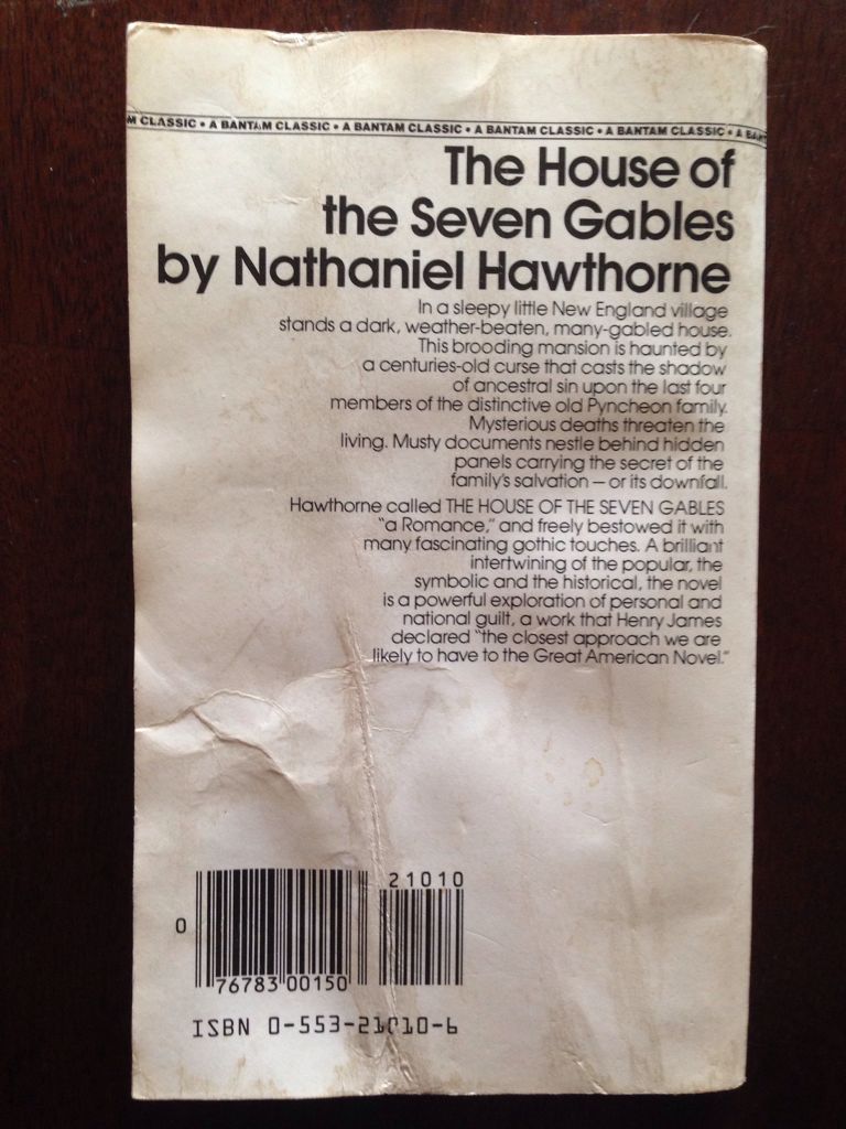 The House of the Seven Gables - Nathaniel Hawthorne (Bantam Books - Paperback) book collectible [Barcode 9780553210101] - Main Image 2
