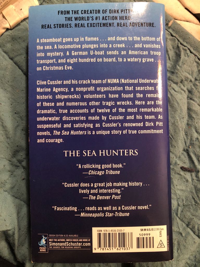 The Sea Hunters - Clive Cussler and Craig Dirgo (Pocket - Paperback) book collectible [Barcode 9781451621037] - Main Image 2