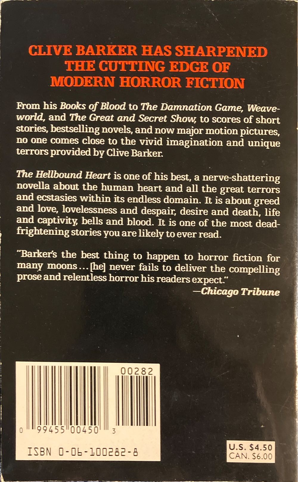 Hellbound Heart - Clive Barker (HarperCollins - Paperback) book collectible [Barcode 9780061002823] - Main Image 2