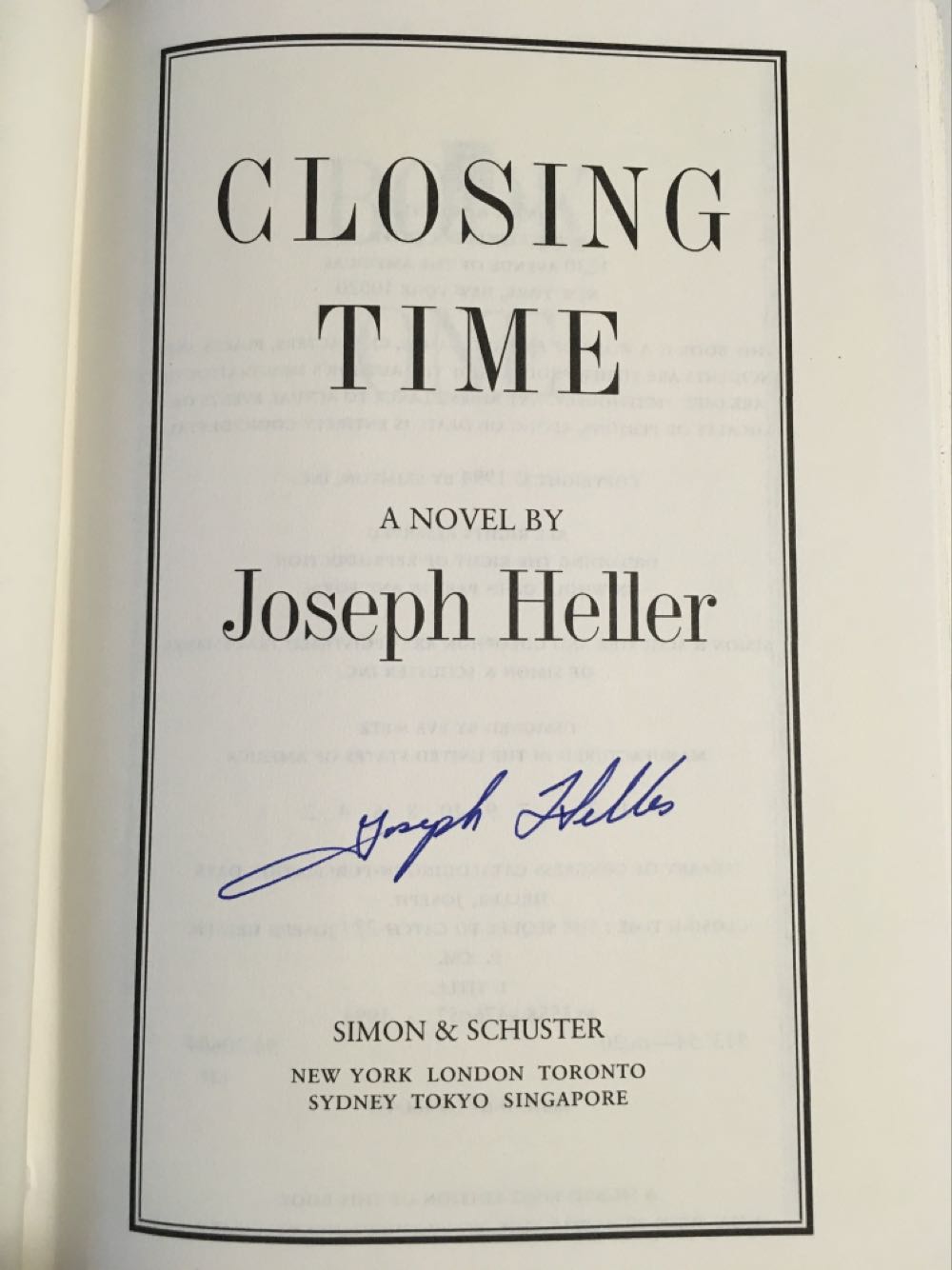 Closing Time - Joseph Heller (Simon and Schuster - Audiobook) book collectible [Barcode 9780671746049] - Main Image 2