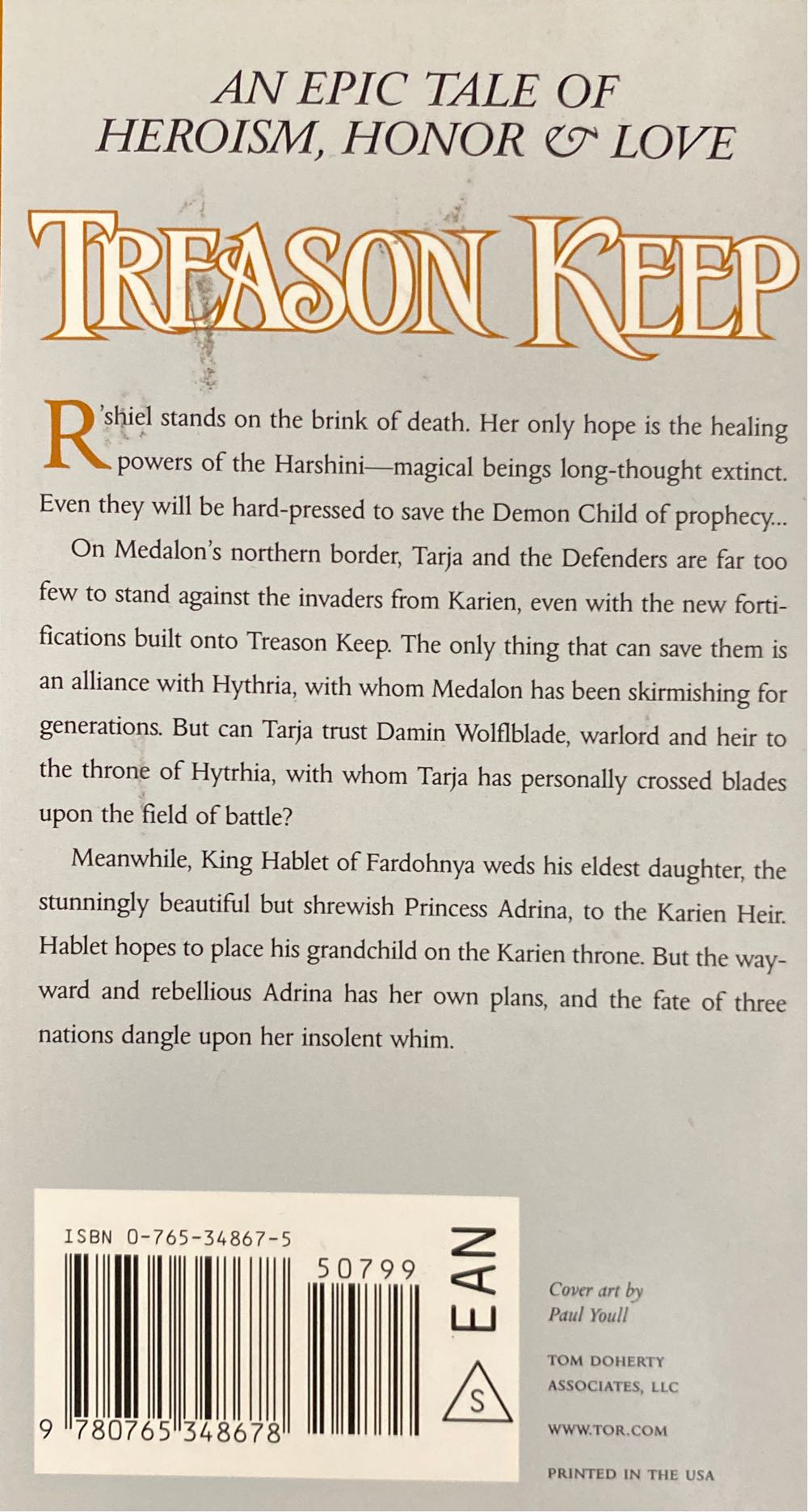 Treason Keep - Jennifer Fallon (Tor Fantasy - Paperback) book collectible [Barcode 9780765348678] - Main Image 2