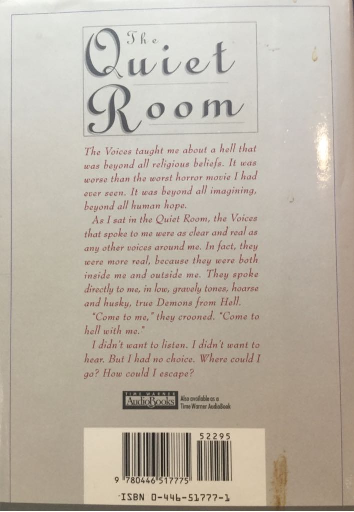 The Quiet Room - Lori Schiller (Grand Central Pub - Hardcover) book collectible [Barcode 9780446517775] - Main Image 2