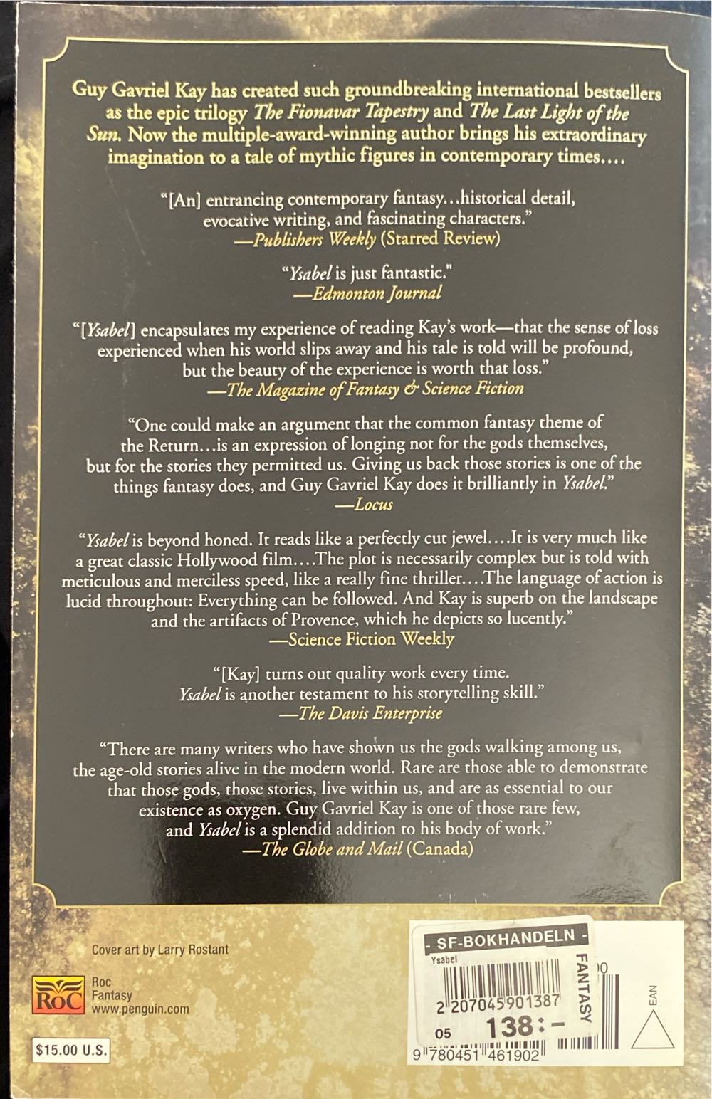 Ysabel - Guy Gavriel Kay (Roc - Trade Paperback) book collectible [Barcode 9780451461902] - Main Image 2