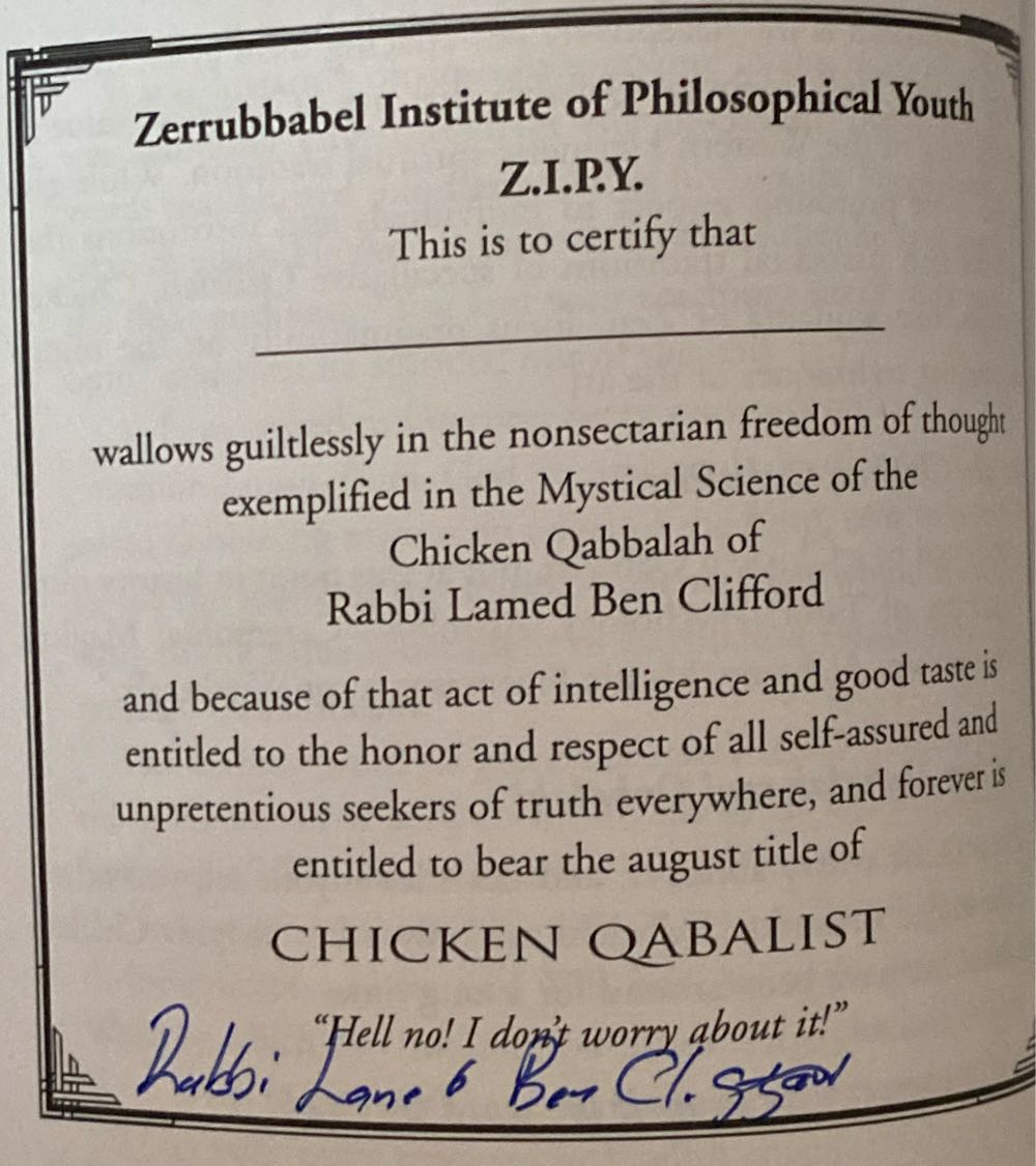 The Chicken Qabalah - Lon Milo DuQuette (Weiserbooks - Trade Paperback) book collectible [Barcode 9781578632152] - Main Image 3