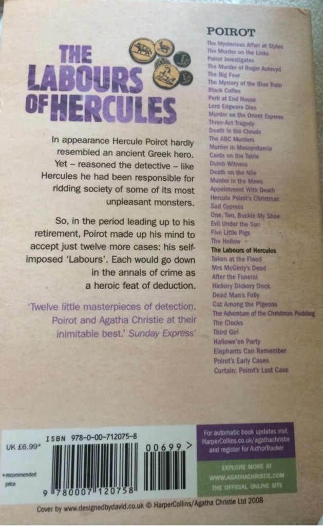 Agatha Christie Labours Of Hercules, The - Agatha Christie (Pan Books - Audiobook) book collectible [Barcode 9780007120758] - Main Image 2