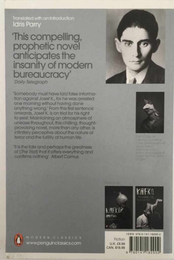 The Trial - Kafka (Penguin Books - Paperback) book collectible [Barcode 9780141182902] - Main Image 2