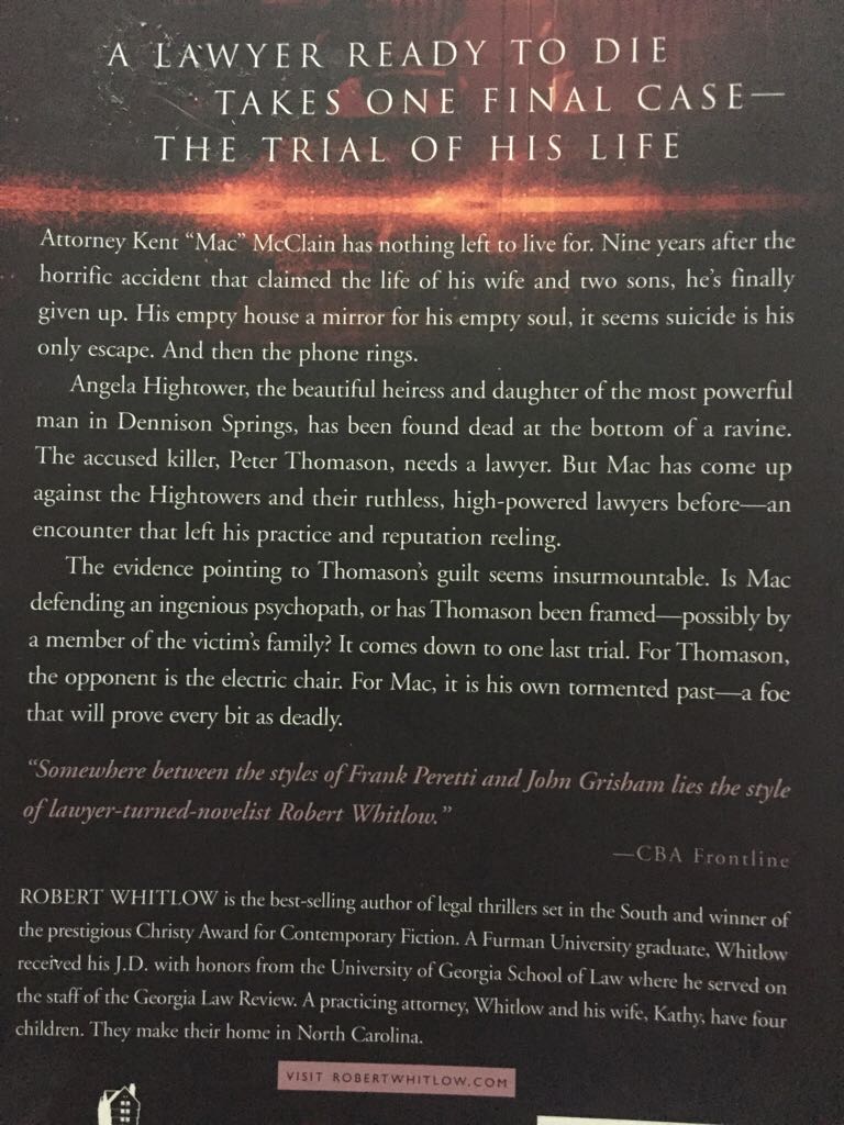 The Trial - Robert Whitlow (WestBow Press - Paperback) book collectible [Barcode 9780849945199] - Main Image 2
