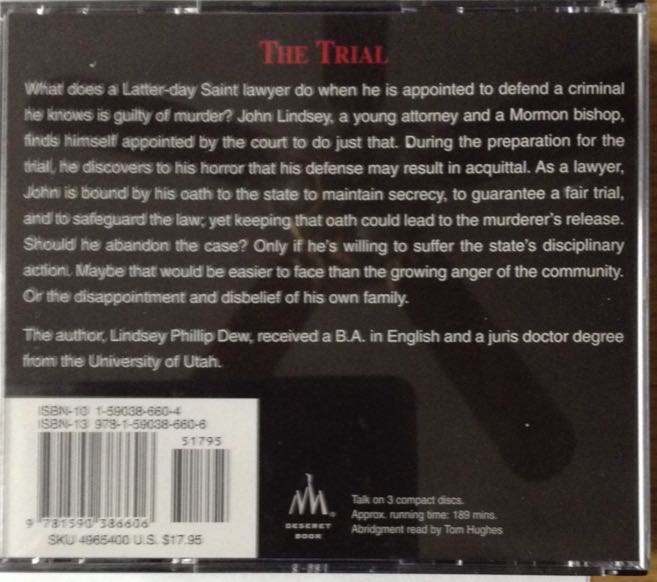 The Trial - Lindsey Phillip Dew (Deseret Book) book collectible - Main Image 2